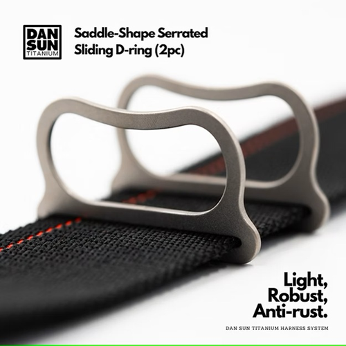 Dan Sun Saddle-shaped Serrated Sliding D-ring (2pc)